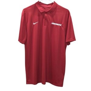 Nike Men's 'Arkansas' Red Polo Shirt Size M